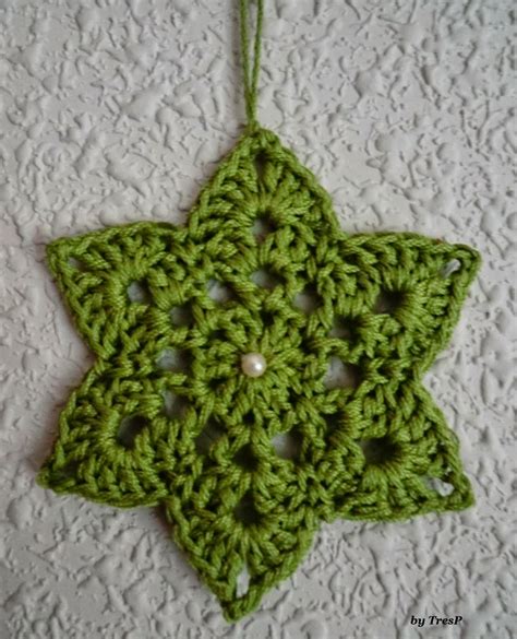 TresP craft blog CON PATRÓN ESTRELLA DE CROCHET