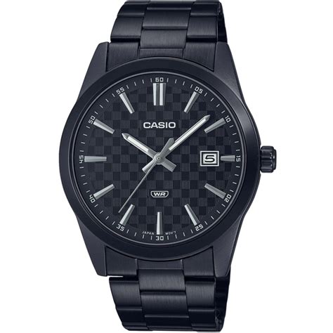 MTP VD03B 1AUDF Đồng Hồ Casio Nam Dây Kim Loại Mạ Ion Đen 3 Kim