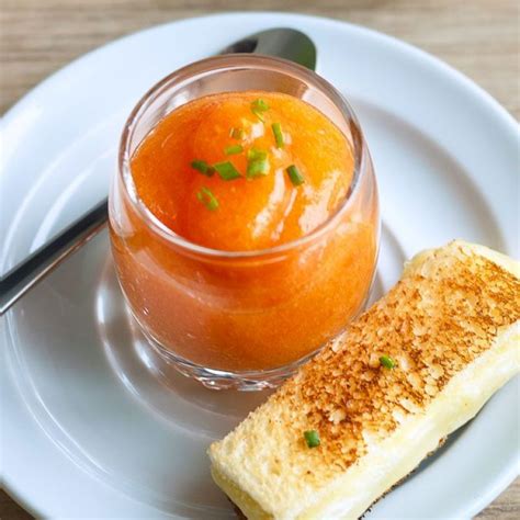 Sweet Cantaloupe Carrot Gazpacho Shooters Recipe Eatwell