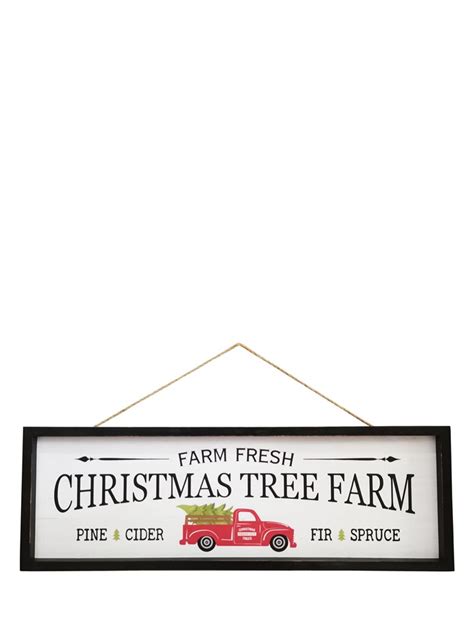 Wooden Sign Christmas Tree Farm - St Nicholas Christmas Cave