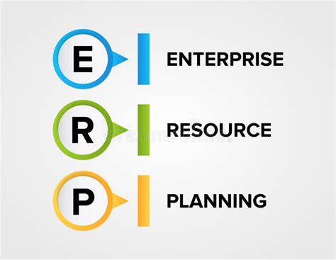 ERP Enterprise Resource Planning Vector Structure Icons Construction