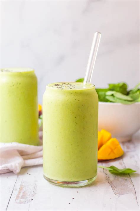 Simple Spinach Mango Smoothie The Natural Nurturer