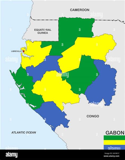 Carte Du Gabon Photo Stock Alamy