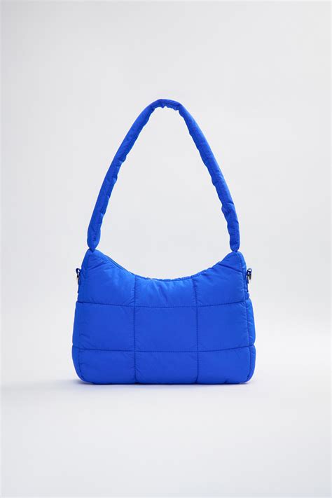 Сумка-кроссбоди стеганая с широким ремнем 2316020004, цвет: синий (40 ...