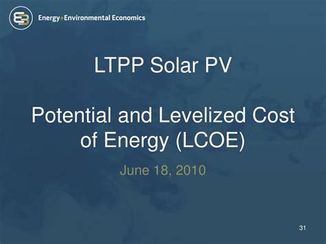 Ppt Ltpp Solar Pv Performance And Cost Estimates Powerpoint