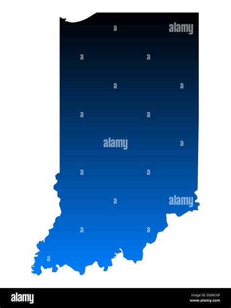 Map Of Indiana Stock Photo Alamy