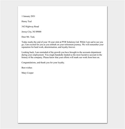 44 Best Farewell Letter Samples For Boss Employee Friend Etc