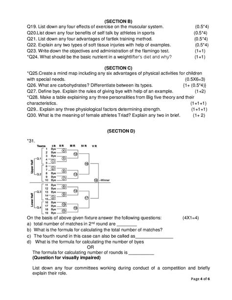 Cbse Class 12 Physical Education Sample Paper 2023 Pdf Class 12 Physical Education Sample