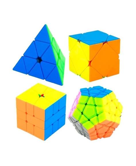 Set De Cubos Rubik Moyu X4 Cubos Magicos Especiales Rubik Intelikids Perú