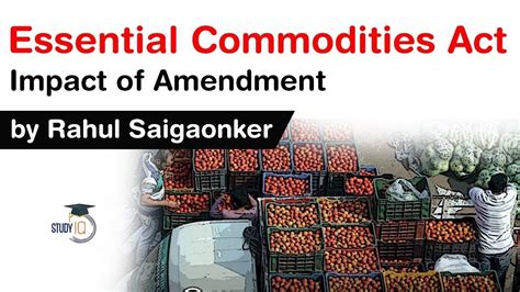 Essential Commodities Act Explained What Will Be The Impact Of The