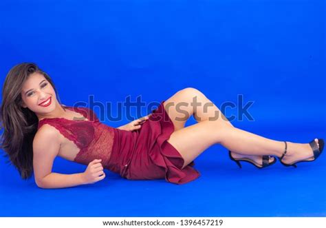 Sexy Brunette Dress Studio Shot Stock Photo Shutterstock