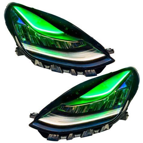 Oracle 17 21 Tesla Model 3 Headlight Drl Upgrade Kit Colorshift 2