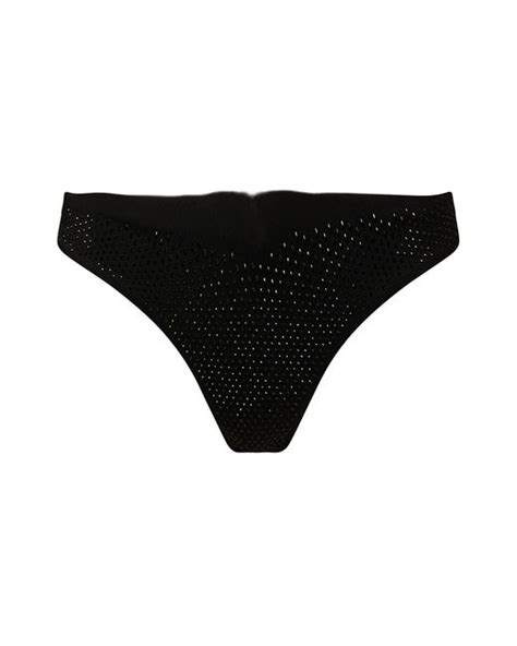 Weworewhat Delilah Crystal Embellished Bikini Bottom In Black Lyst