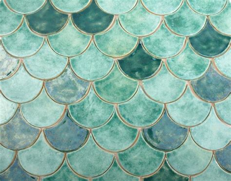 RL Green Fish Scales Ceramic Tiles 175pcs 1m2 1076 Etsy In 2022