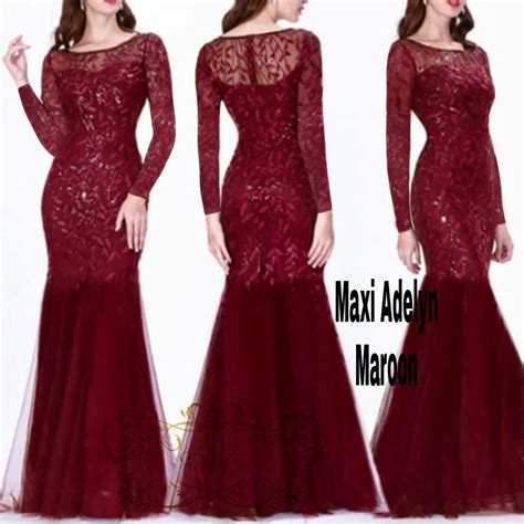 Jual Ready Sz M Xxl Longdress Wanita Brukat Maxi Adelyn Premium Fg