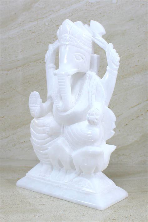 Buy Stonkraft White Marble Ganesha Ganpati Vinayaka Murti Idol Statue