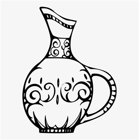 Pottery Clay Pot Clipart Black And White - Jelitaf