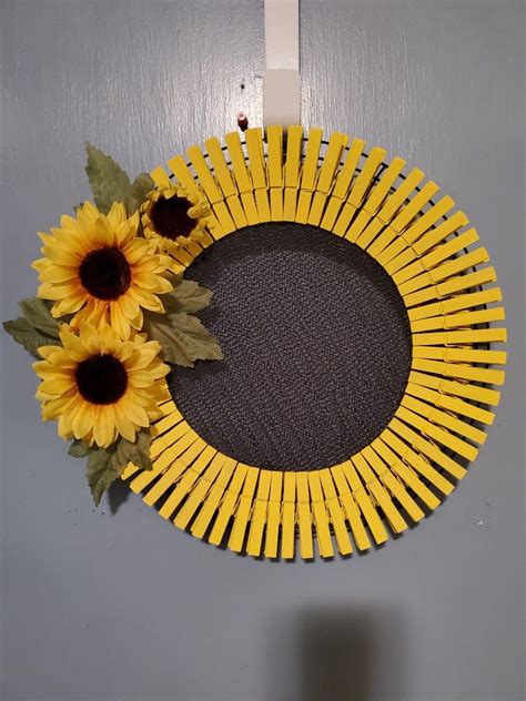 Easy Clothespin Sunflower Wreath Artofit