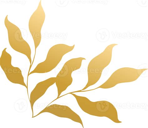 Gold Leaf Illustration 12414927 Png