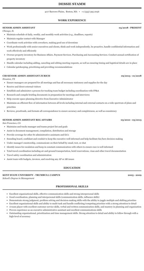 Admin Assistant Cv Sample