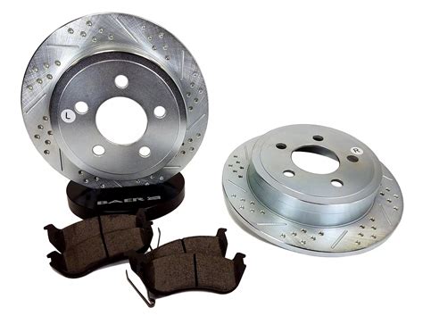 Baer Jeep Wrangler Claw Drilled And Slotted Brake Rotor And Pad Kit