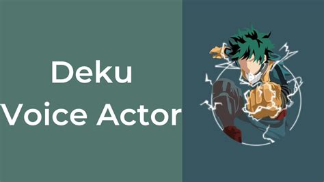 Deku Voice Actor: The Voice Behind Brave Little Hero - Fineshare