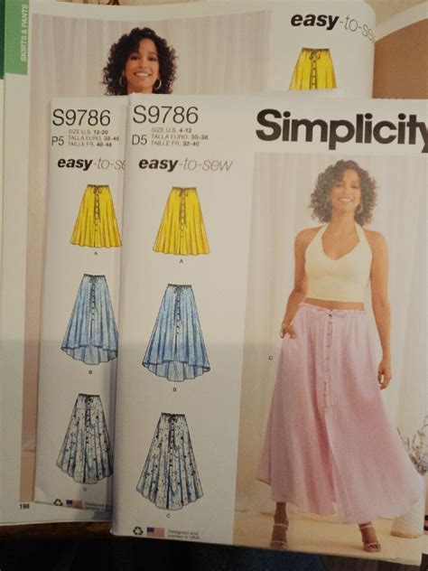 1 New Simplicity S9786 Misses Skirt Whemline Variation Sew Pattern 4 12 12 20 Ebay