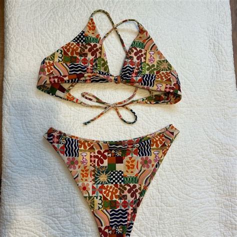 Skatie Swim Skatie Multicolor Patterned Bikini Poshmark