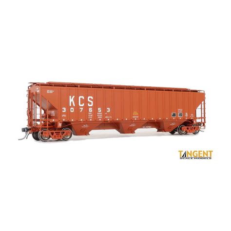 Tangent HO PS 2CD 4750 Covered Hopper Kansas City Southern Brown