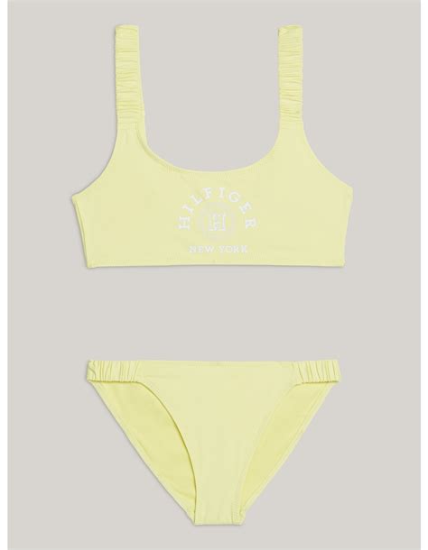 Tommy Hilfiger Girls Hilfiger Monotype Bralette Bikini Set David Jones