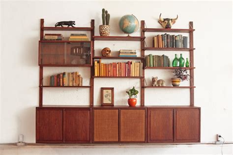 Mid Century Modular Wall Unit Walnut And Cane By Othertimesvintage