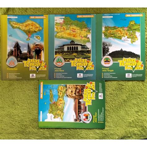 Jual Original Buku Peta Atlas Tematik Provinsi Bali Jawa Barat Jawa