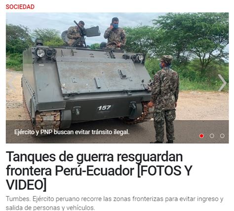 Historia y tecnología militar Tanques de guerra en la frontera Perú