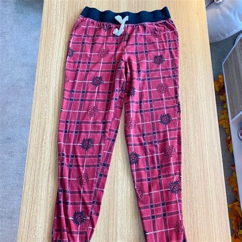 Hot Topic Intimates Sleepwear Supernatural Plaid Symbols Pajama
