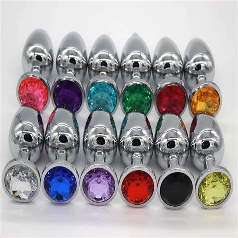 Small Size Sparkle Jewelry Metal Butt Plug Unisex Sophisticated Sexy Anal Toys Adult Products