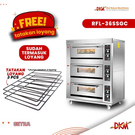 Jual Getra Oven Gas 3 Deck 6 Tray RFL 36SSGC Kota Surabaya Dwi