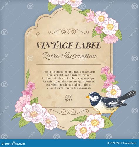 Vintage Label Illustration Stock Vector Illustration Of Paper 41764764