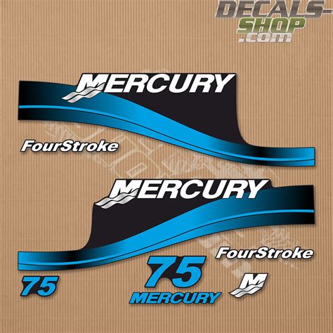 Mercury 75HP Four Stroke Outboard Decal Kit