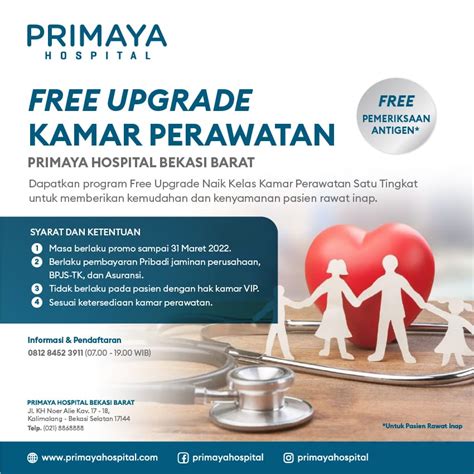 Free Upgrade Kamar Perawatan Primaya Hospital Bekasi Barat Primaya