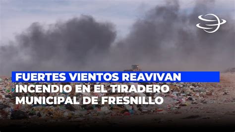 Fuertes Vientos Reavivan Incendio En El Tiradero Municipal De Fresnillo