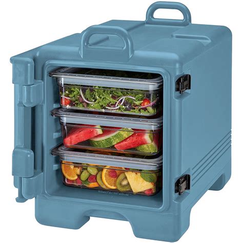 Slate Blue Insulated Food Carrier Hot Box For Full Size Pans Front Loading UPC300 401 Cambro