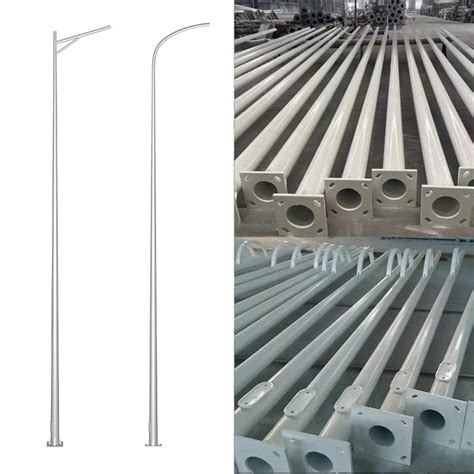 All In One Solar Conical Street Light Hot DIP Galvanized Steel Pole 6m 8m 10m 12m Lamp Post Cost
