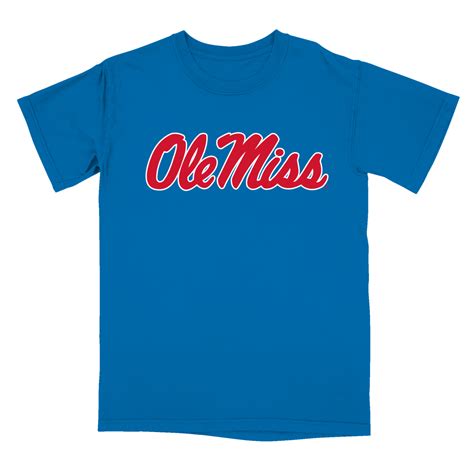 University Of Mississippi Ole Miss Script Logo T Shirt Shop B Shop B Unlimited