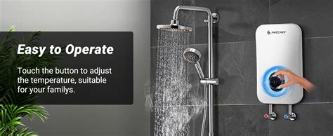 Amzchef W Tankless Electric Water Heater With Led Display Small Instant Hot Water Heater