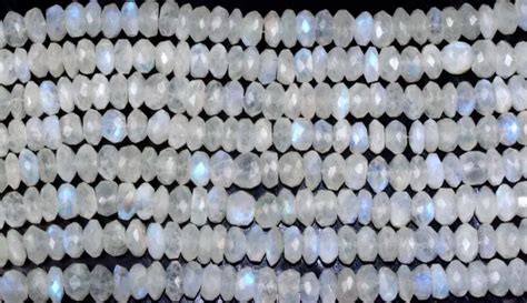 Faceted Rainbow Moonstone Rondells Exotic India Art