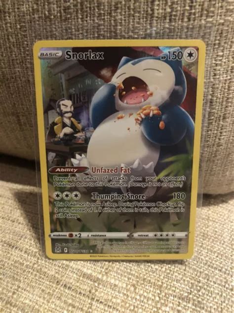 SNORLAX TRAINER GALLERY Full Art Lost Origin Pokemon Card TG10 TG30 NM