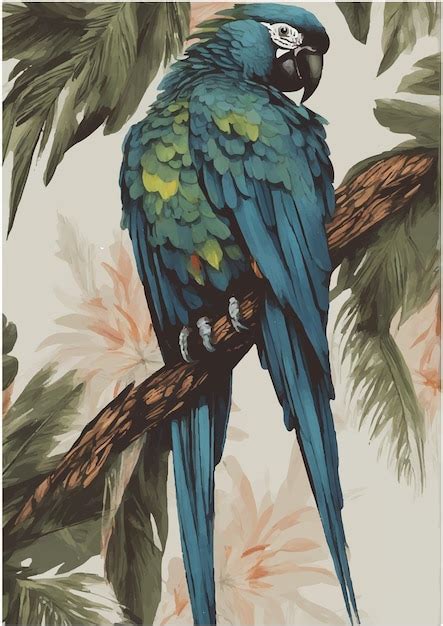 Premium Vector Tropical Parrot Artwork