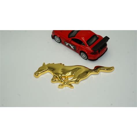 Dk Mustang Shelby Gt Koşan At Bagaj Gold Metal Logo Fiyatı