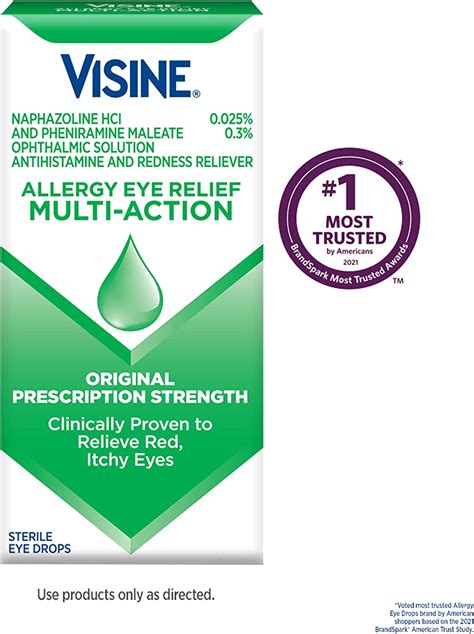 Visine Allergy Eye Relief Multi Action Antihistamine Redness Reliever