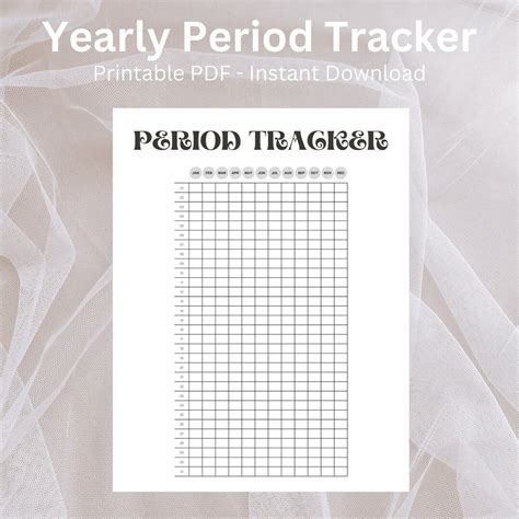 Period Tracker Printable Period Journal Printable Wellness - Etsy